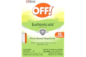 OFF! Botanicals Insect Repellent Wipes, Mosquito Repellent, 10 Count Individually Wrapped Wipes