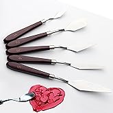 5 Piece Palette knifes Painting Knife Set for Oil, Acrylic Paint,Cake Decorating,Stainless Steel Pallet Knife Paint Knife Art