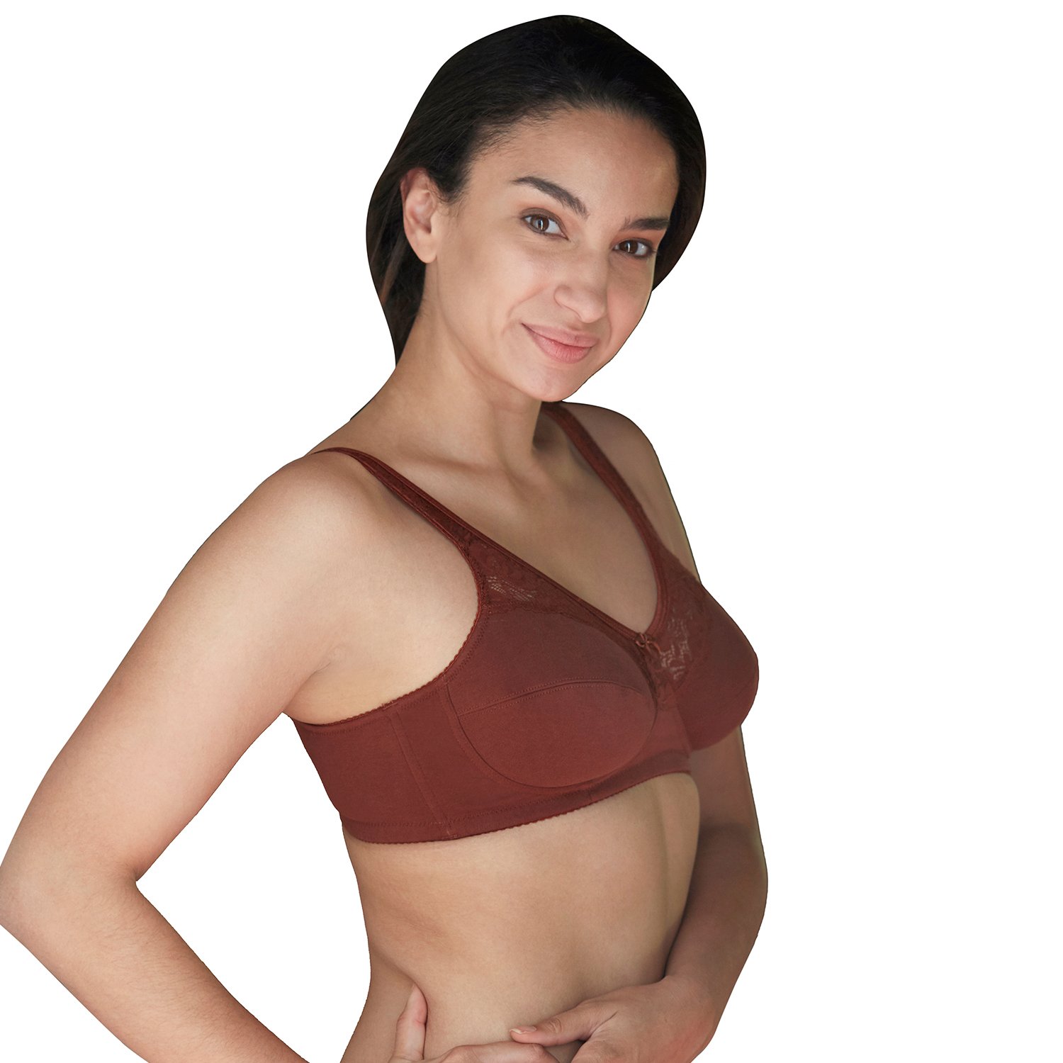 zivame women's half cup non padded non wired bra