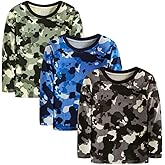 Huata 2 Packs Boys Girls T-Shirt Long Sleeve Crewneck Tee