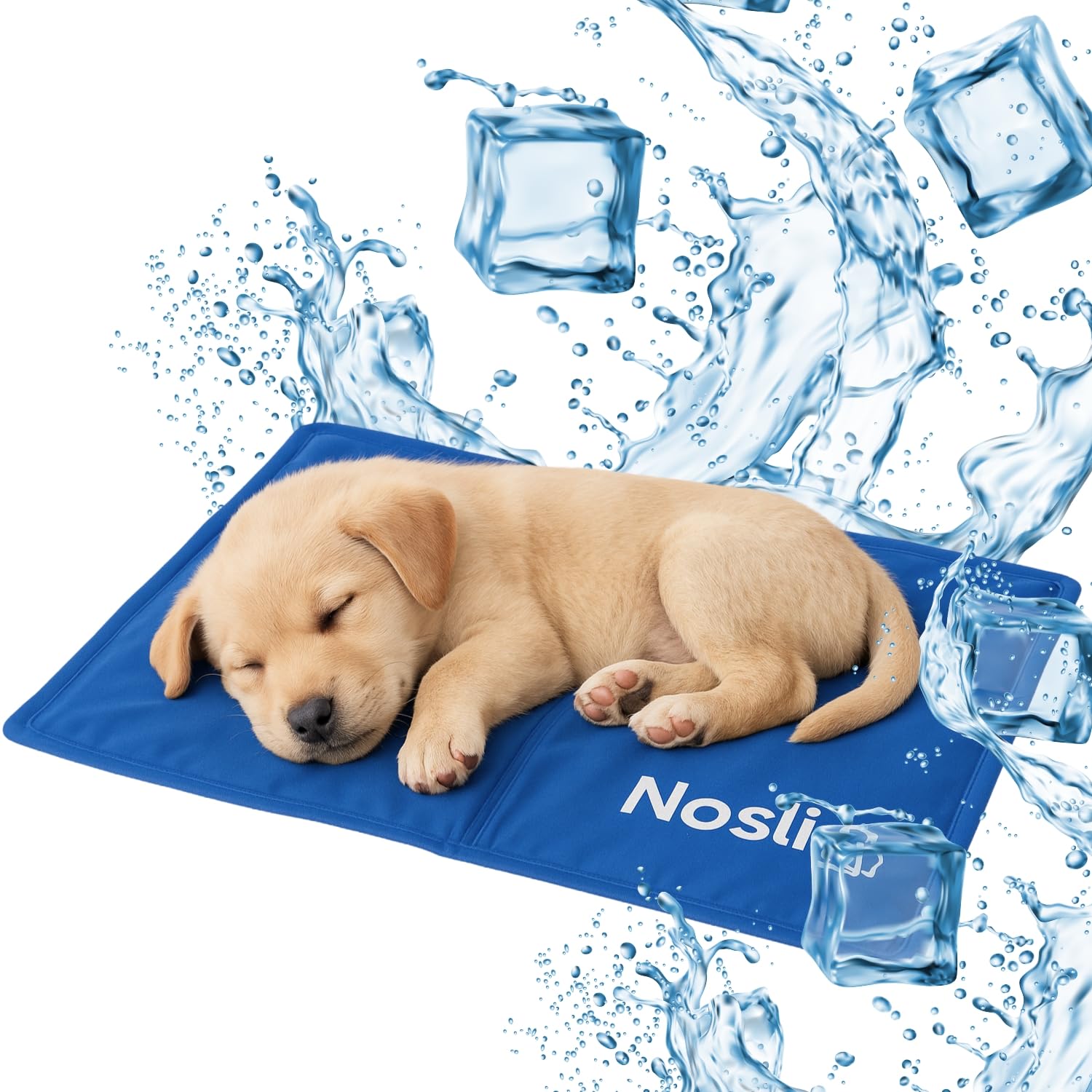Nosli Cooling Mat for Dogs, Cats & People (40 x 50 cm) • Self-Cooling Dog Mat with Gel • Gel Cooling Blanket Dog • Mat for Pets & Humans
