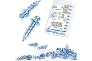 KEYHOLE MARKER Bear Double Headed Claw Hanger Screws - Ideal for Picture Frames,Mirror,Art,Decor Hanging, for D-Rings, Sawtooth, Wire and Keyholes