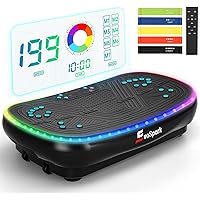 Vibration Plate Exercise Machine, 2025 Upgraded 2D&4D PRO Vibration Plate for Lymphatic Drainage, EvoSpark Whole Body Vibrati
