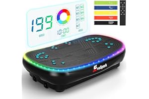Vibration Plate Exercise Machine,EvoSpark 7-in-1 4D PRO Vibration Plate with 900W Triple Motor System,Whole Body Vibrating Pl