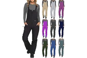 VOGFFR Snow Bibs Women Insulated Waterproof Bib Overalls Snowboarding Winter Athletic Pants Windproof Warm Ski Overalls