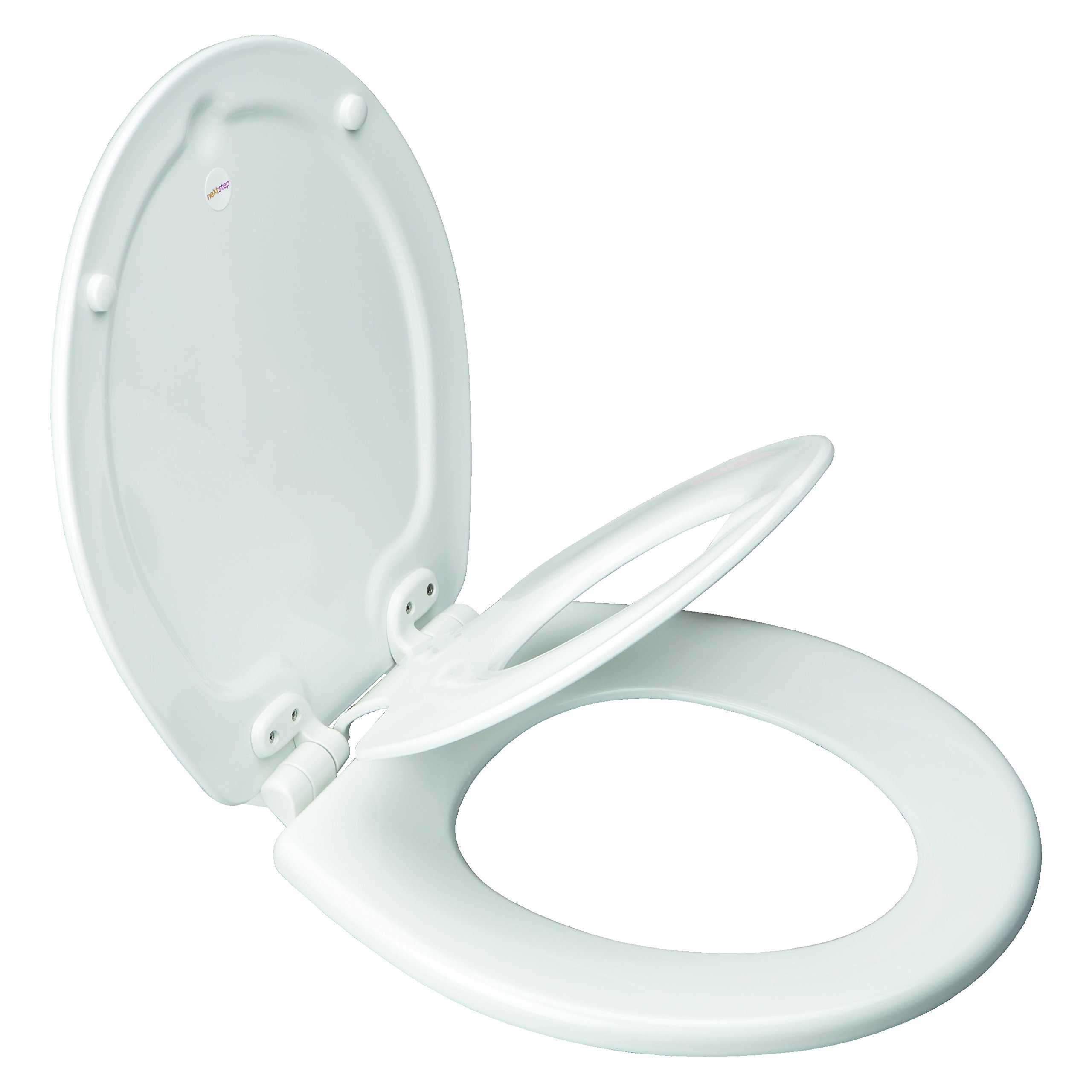 BEMIS Next Step Family Toilet Seat - Soft Close Toilet Seat with Child Seat Built in, Detachable & Easy Clean. Potty Training Toilet Seat for Toddlers & Adults - Oval, White.