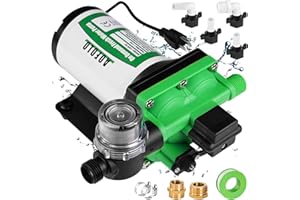 [Upgraded Version] AOFOLO 42-Series Fresh Water Pump 110V AC 6.5GPM/24.6LPM Water Diaphragm Self Priming Pump with 70PSI/4.8B