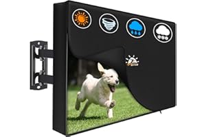 Zettum Outdoor TV Cover 75 Inch – 600D Waterproof Weatherproof TV Protector with Zipper for 70–75 Inch Flat Screen TVs, Heavy Duty Enclosure for Outside Use