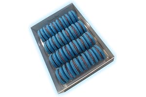 MACARON BITES Blueberry Macaron Cookies Gift Box - 24 Count