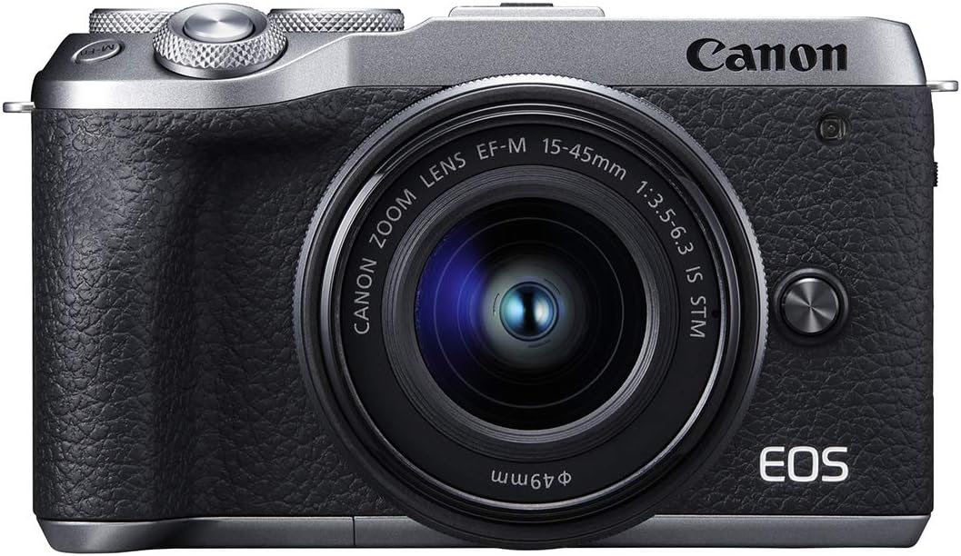 Canon EOS M6 Mark II (Silver)+Ef-M 15-45mm F/3.5-6.3 is STM Lens