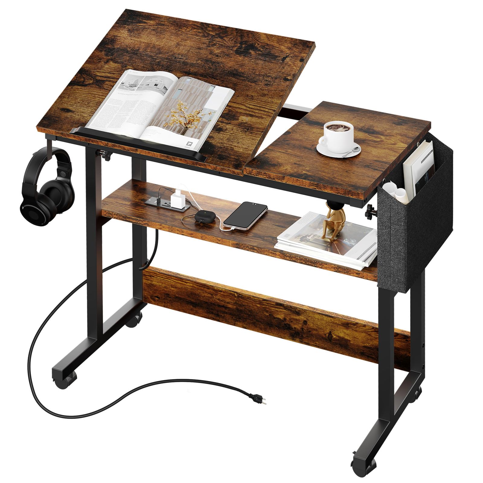 YITAHOME Height Adjustable Table with Charging
