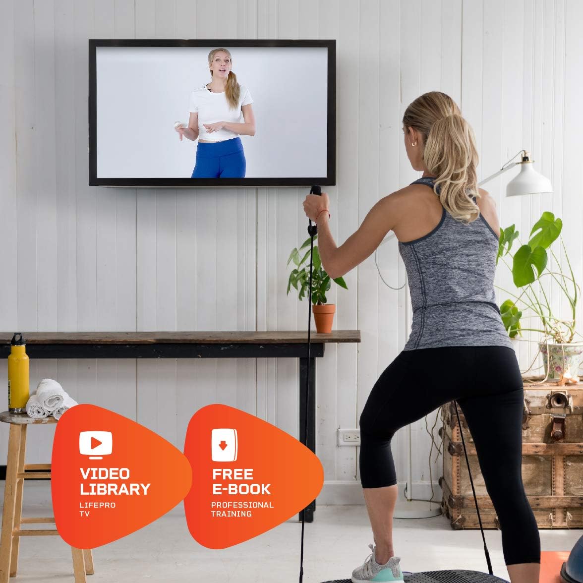 LifePro Vibration Plate Exercise Machine - Whole Body Workout Vibration Fitness Platform w/Loop Bands - Home Training Equipment for Weight Loss & Toning - Remote, Balance Straps, Videos & Manual : Sports & Outdoors