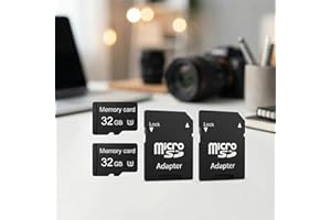 Micro SD Card 32GB SDHC C10 U1, 2 Pack Class 10 High Speed Memory Card with SD Adapter for Camera, Dash Cam, GPS, MP3 Player,