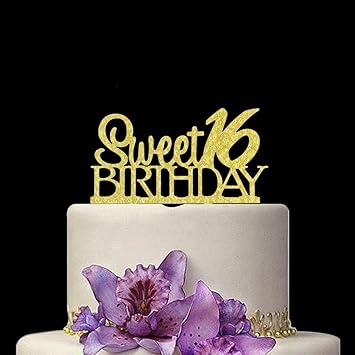 Sweet 16 Cake Topper 16th Birthday Cake Topper For Sweet 16 Party