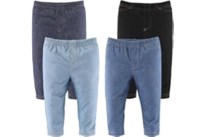 The Peanutshell Baby Boys or Girls Jeggings Set - Soft Stretchy Pants Boy & Girl Leggings, Infant and Toddler Clothes - Denim