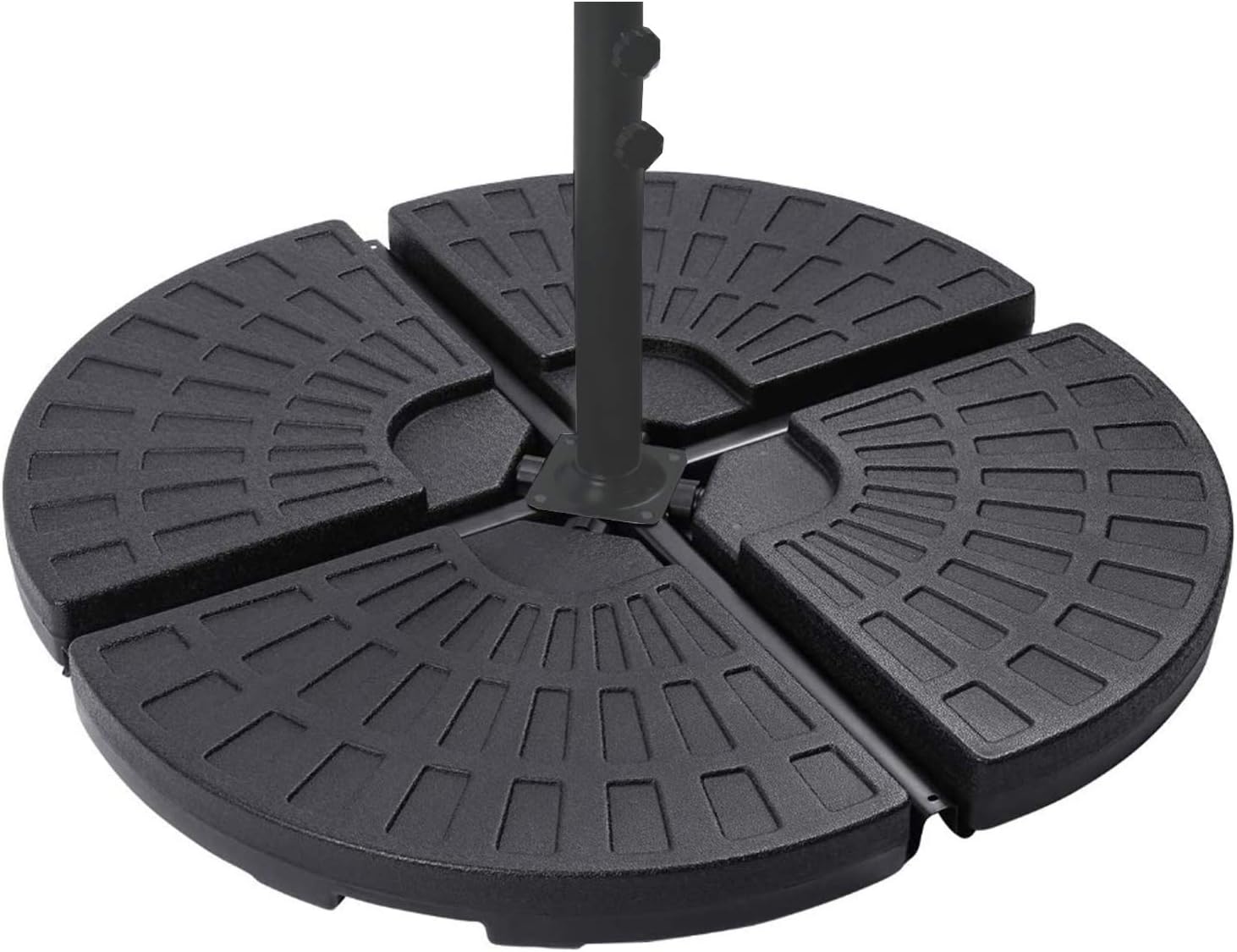 Amazon Com Gdy 10 Ft 32 Led Offset Patio Umbrella Base Outdoor Beach Party Offset Cantilever Hanging Umbrella Stand Base Garden Outdoor