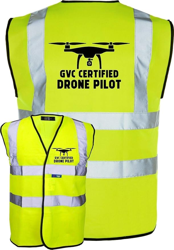Drone Quadcopter Pilot GVC Certified Yellow HiVis High Visibility