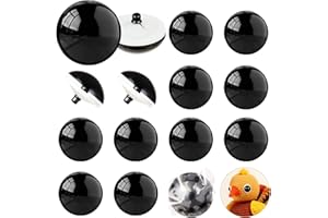 Vanblue 12pcs 40mm Upgraded Safety Eyes for Crocheting Amigurumi Eyes for Crochet Animals with Washers Craft Eyes Doll Eyes Stuffed Animal Eyes with Protective Film on The Surface No Scratches