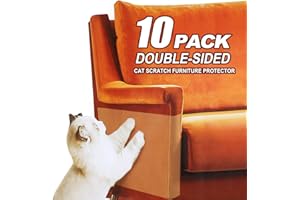 MILIFUN Cat Scratch Tape, Cat Tape for Furniture, Double Sided Tape for Cats, Scratch for Furniture (10Pack XL 14”L 11”W)