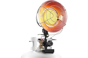 GASLAND Outdoors 15,000 BTU Propane Tank Top Heater, Single Tank Top Heater with Shut-off Valve and Tip-over Switch, Portable