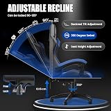 bigzzia Gaming Chair Office Desk Chair Ergonomic Reclining with Cushion view 9