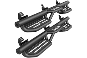 YZONA for Bronco Running Boards Side Steps Compatible with 2021 2022 2023 2024 2025 2026 Ford Bronco 4 Doors (Not for Sport Model), Two Stairs Design Heavy-Duty Nerf Bars Step Plates Rock Sliders Rail