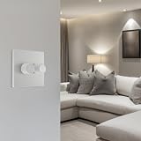 BG Electrical Intelligent Double Wall Dimmer Switch 2 Way Pearlescent White view 7