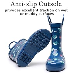 LANCDON Toddler Rain Boots for Boys and Girls