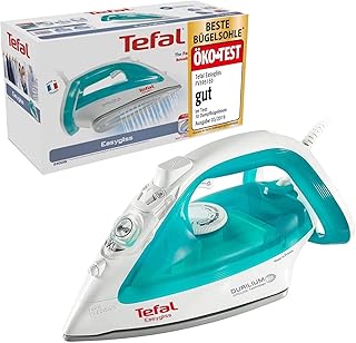Tefal Durilium Bügeleisen Dampfbügeleisen mit 120g Dampfstoß, Testsieger 2019 mit bester Bügelsohle (Durilium AirGlide Sohle mit drei Dampfzonen, 2400 Watt, Selbstreinigungsfunktion, Antikalk-System)