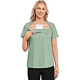 Deyeek Chemo Shirts for Port Access Women with 2 Hidden Side Zippers Post Surgery Short Sleeve Tear Away Adaptive Top Tees