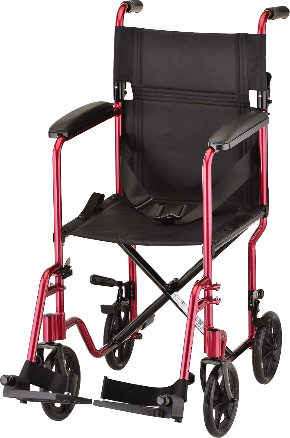 NOVA Medical Products Lightweight 327 Transport Chair, Folds Compact for Car Trunks and Storage, More Narrow Frame, Great for Travel, Color Red, 17": Health & Personal Care