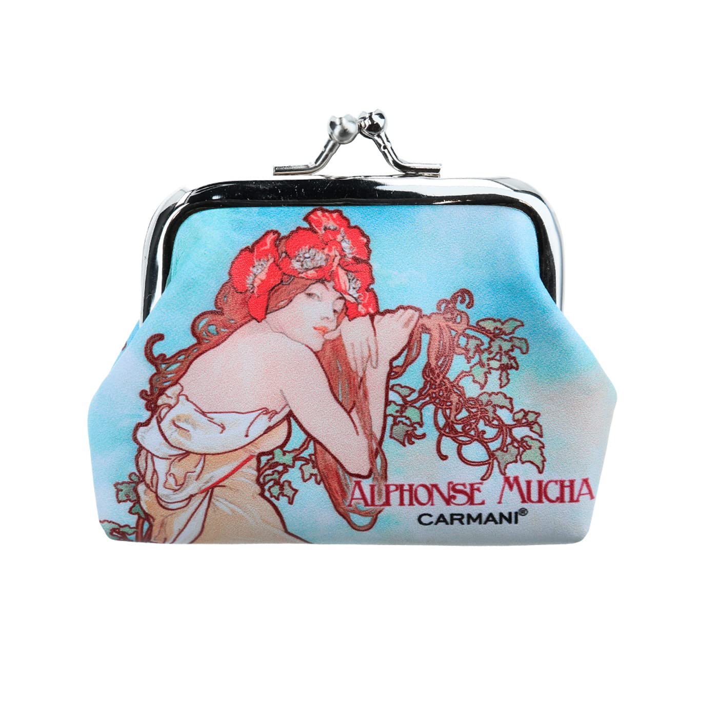 CARMANI - Small Ladies Clasp Coin Purse with Alphonse Mucha "Four Season Summer"