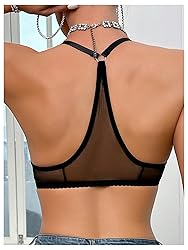 SOLY HUX Women's Sheer Mesh Through Bra Sheer