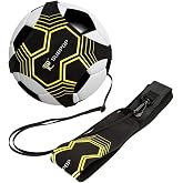 Surpop Soccer/Volleyball/Rugby Trainer, Football Kick Throw Solo Practice Training Aid Control Skills Adjustable Waist Belt for Kids Adults