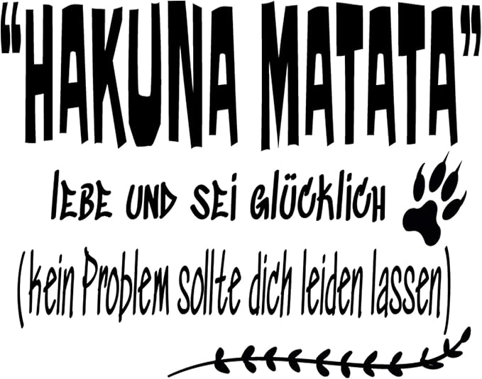Docliick® Wandtattoo Deutschland Wandtattoo Spruch"HAKUNA MATATA