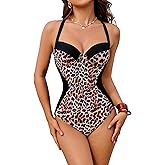 Jolefille Slimming One Piece Swimsuit Women Tummy Control Bathing Suit Modest Swimwear Lace Up Back Shapewear Swim Suits 2025