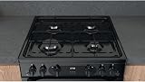 Hotpoint 60cm XXL Capacity Double Oven Gas Cooker Black view 7