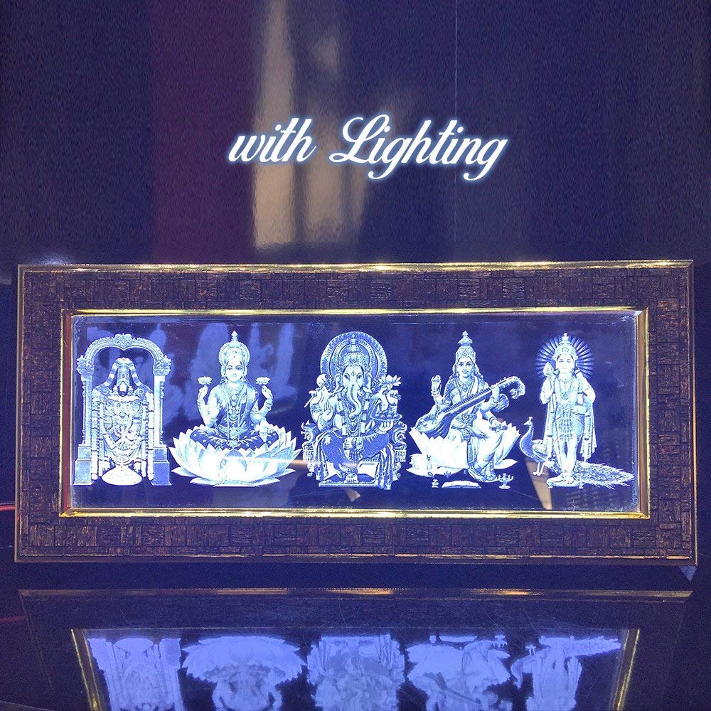 Buy Craft N Creation 5 God 2D Glass Engraving Wide Photo Frame with