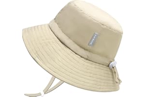 FUOITA UPF 50+ Baby Sun hat Baby Bucket hat with Strings Summer Sun Protection Infant Sun hat for Kids