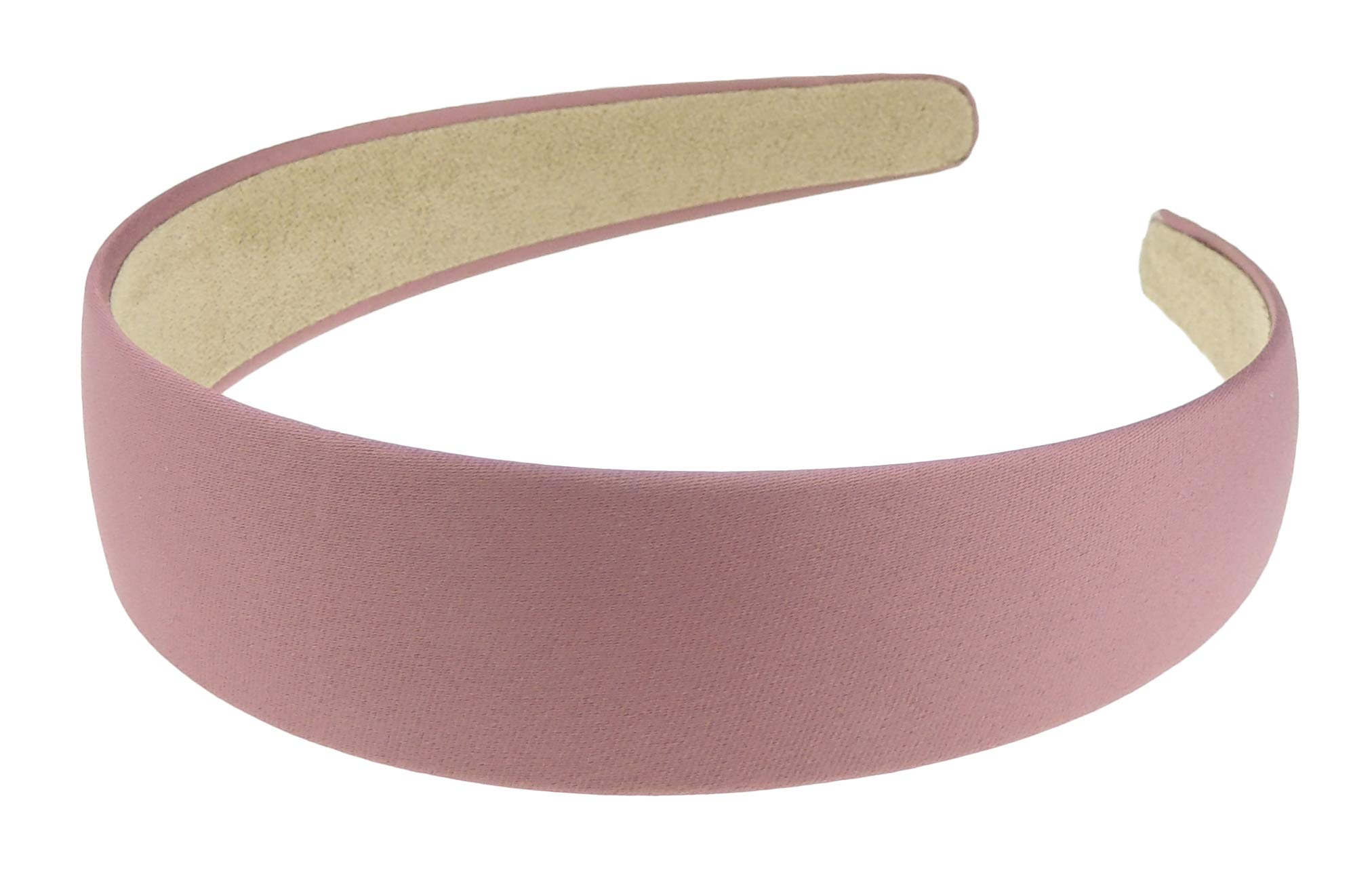 SMALL HEAD WOMENS & GIRLS School Uniform Birthday Party Dance Recital Drama Wedding Flower Girl Special Occasion Hair Plain Satin 3cm Short Long Hair Headband Alice Band Hairband (Mauve)