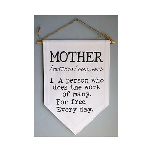 Amazon Com Mom Gift Mother Sign Canvas Wall Banner Fabric Wall