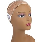 MainBasics Wig Grip Band for Keeping Wigs in Place Adjustable Velvet Wig Headband (Beige)