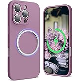 SURPHY Designed for iPhone 16 Pro Max Case Compatible with MagSafe (6.9 inch 2024), Liquid Silicone Phone Case (Camera Protective, Soft Microfiber Lining), Lilac Purple