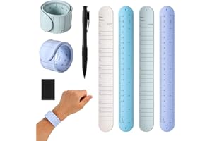 4pcs Wrist Notepad, 9.37x1.18x0.1in Erasable Wearable to Do List Reminder Bracelet Silicone Reusable Notes Memo Wristband wit