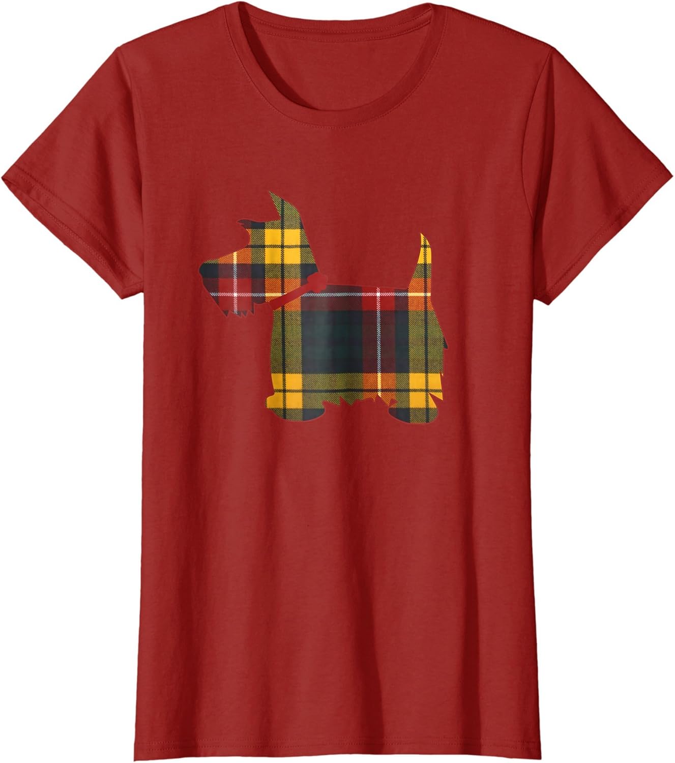 Scottie Dog Scottish Terrier T Shirt Buchanan Tartan Plaid
