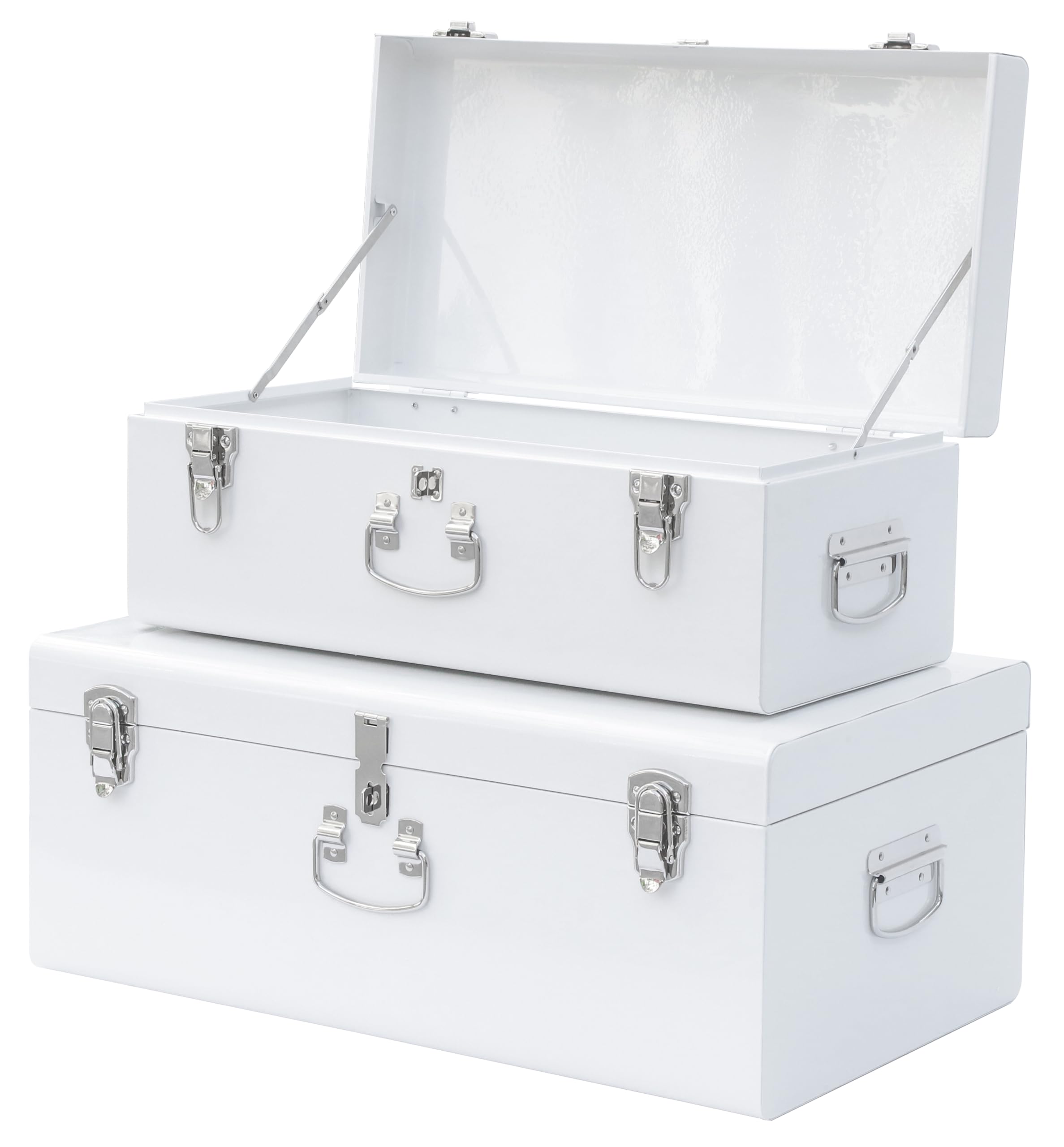 Vixdonos Decorative Large Metal Box Storage Trunk