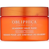 Obliphica Seaberry Hair Mask - Deep Conditioning Hydrating Treatment for Dry and Damaged Hair - Fine, Frizzy, and Color-Treated Hair - 8.5 Ounce (Pack of 1)