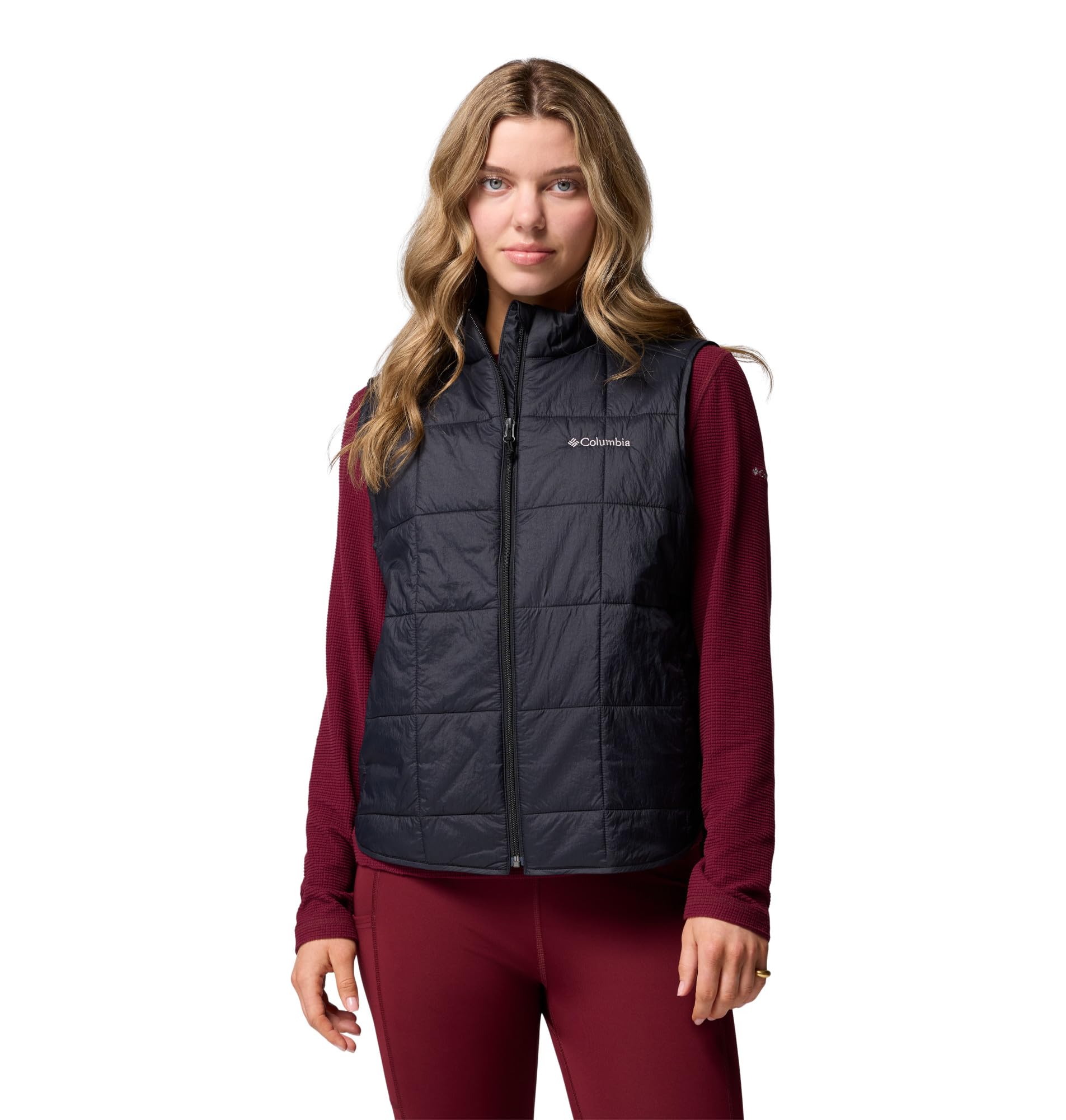 Columbia Womens Sienna Hill Quilted Vest, Black, 1X