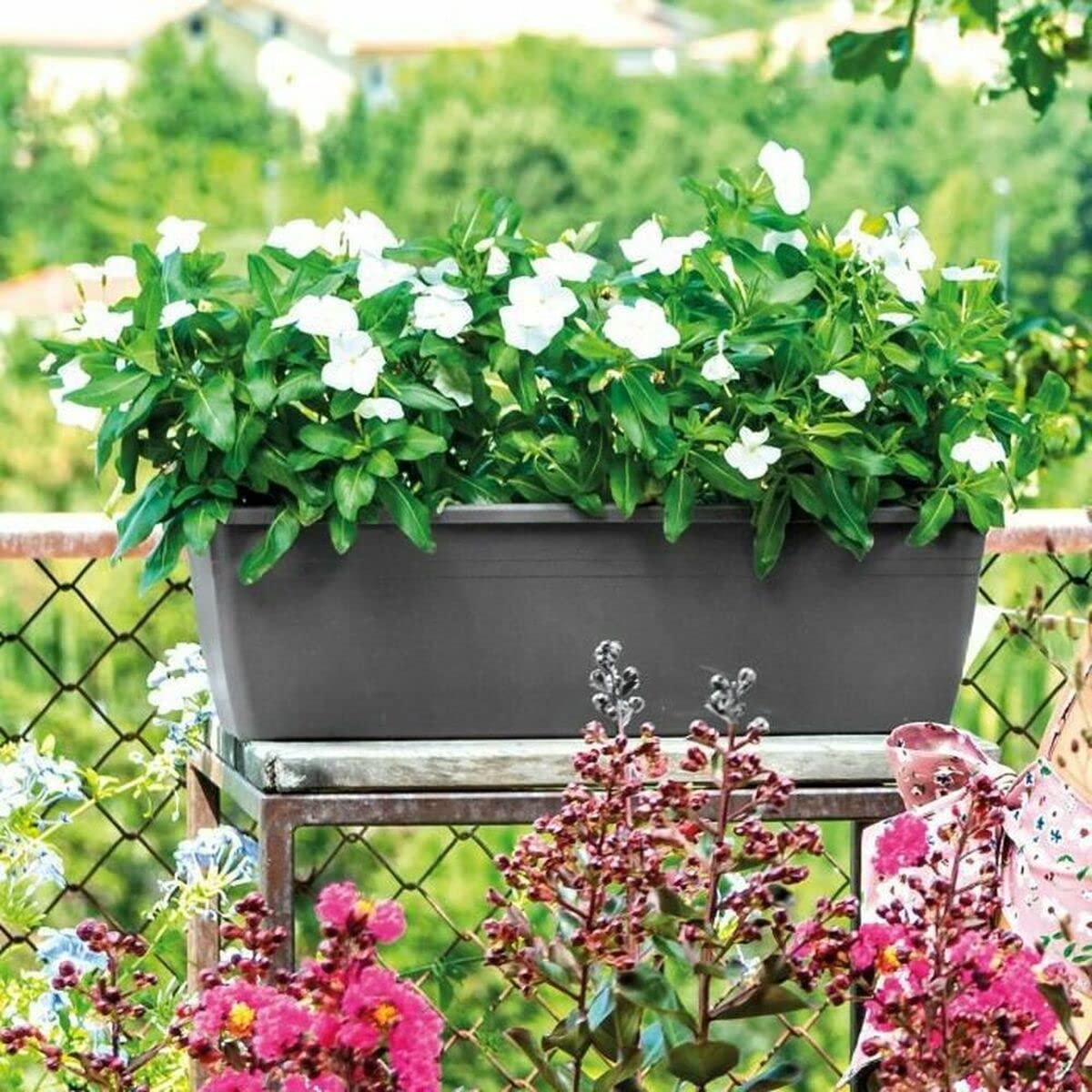 Deroma Day R Rectangular Planter 50cm Anthracite