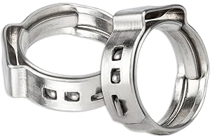 ISPINNER Pex Clamps, 50pcs 1/2 Inch 304 Stainless Steel PEX Cinch Crimp Rings Pinch Clamps for PEX Tubing Pipe Fitting Connections (1/2 Inch)